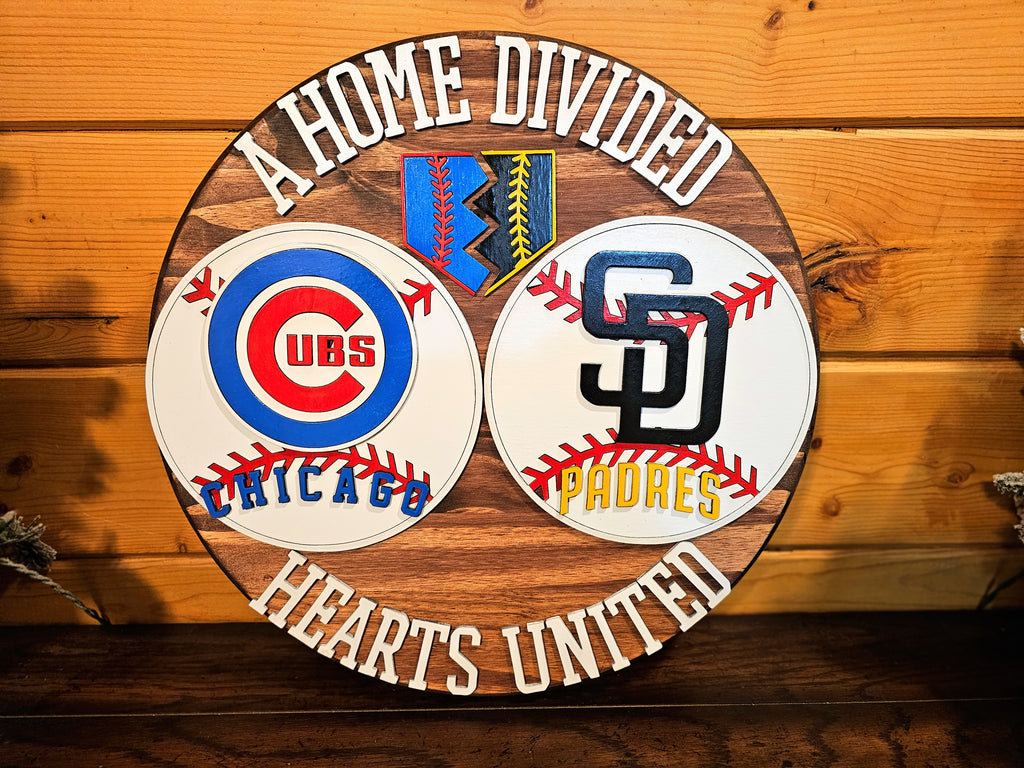 Home Divided Baseball Sign