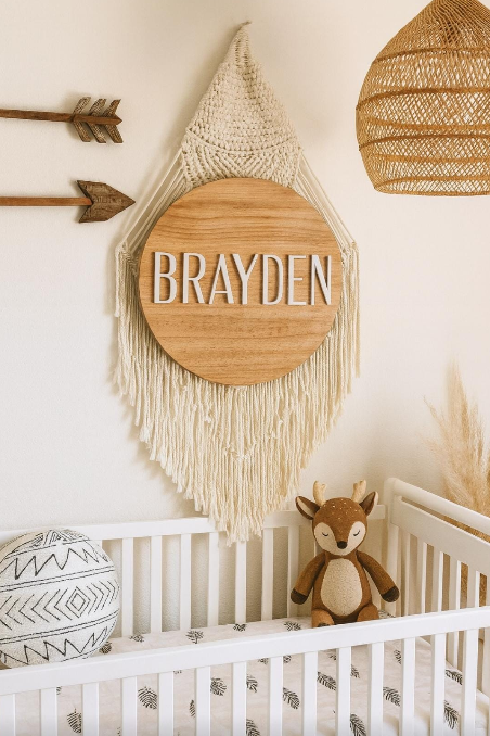 Baby name wood round