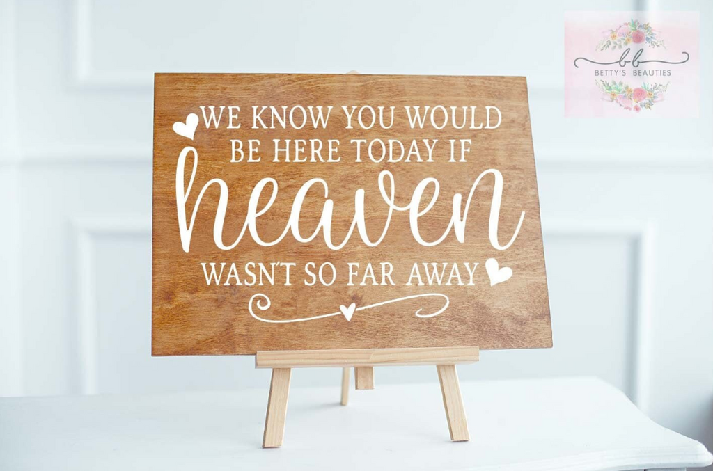 Wedding memorial table top sign, remembering loved ones sign. Wood loving memory sign