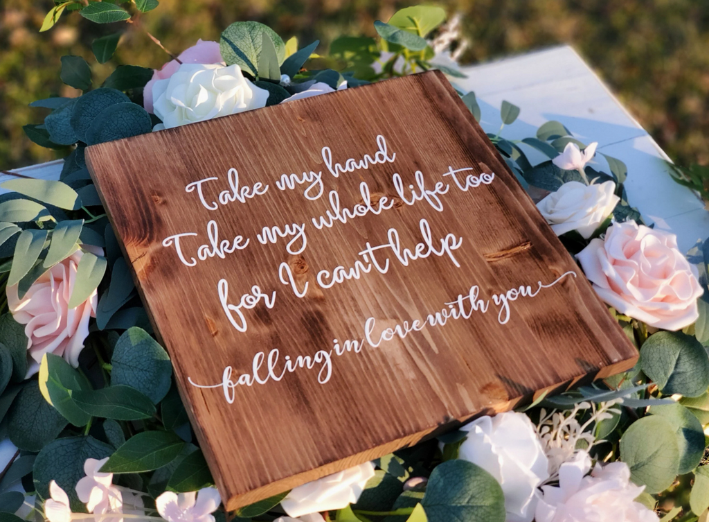 Wood Wedding Love Sign