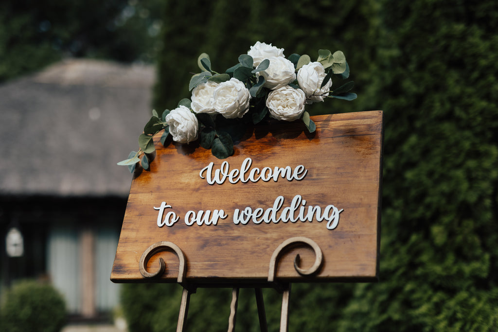 Wood Wedding Ceremony Aisle Sign