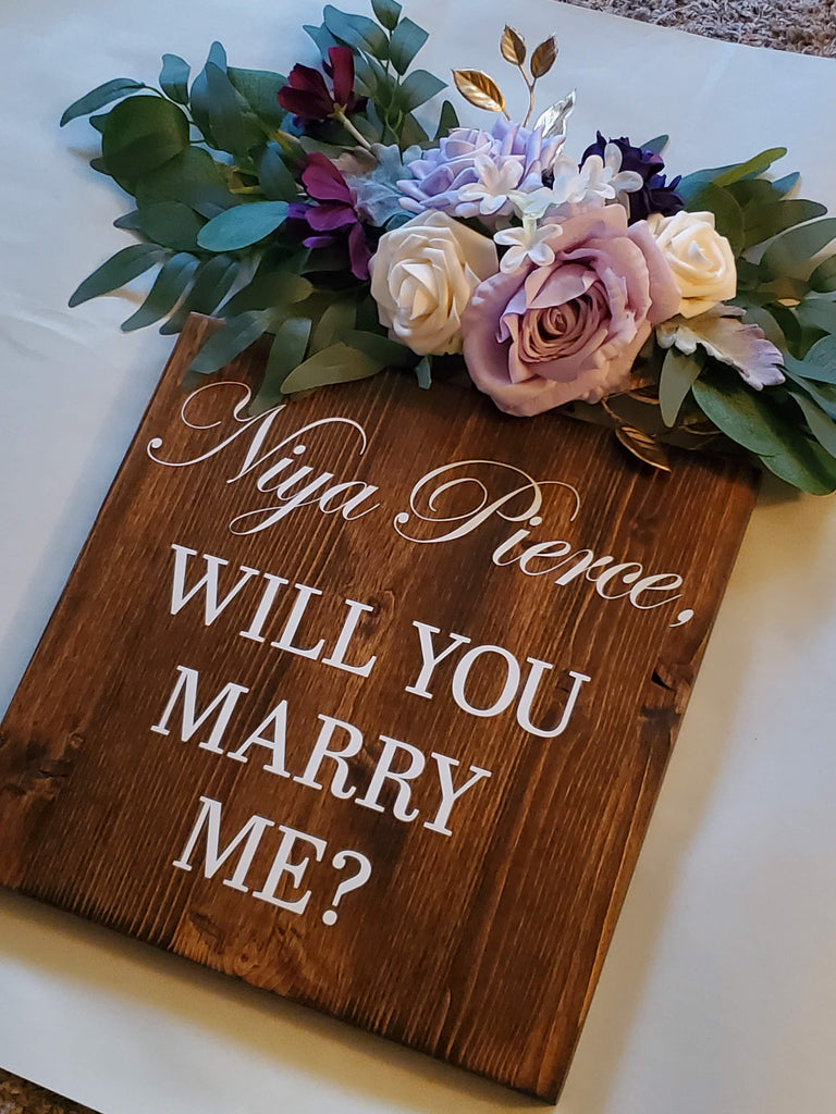 Will you Marry Me Wood Sign. Romantic Proposal Prop. Personalized Wedding Proposal 