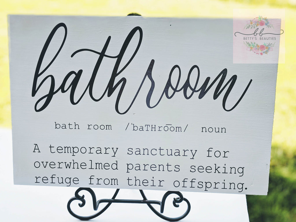 Bathroom Definition Sign