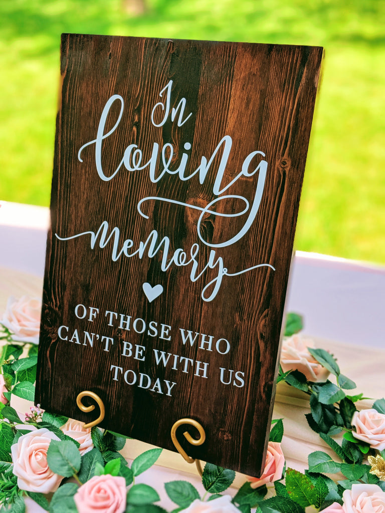 In Loving Memory-Wedding sign