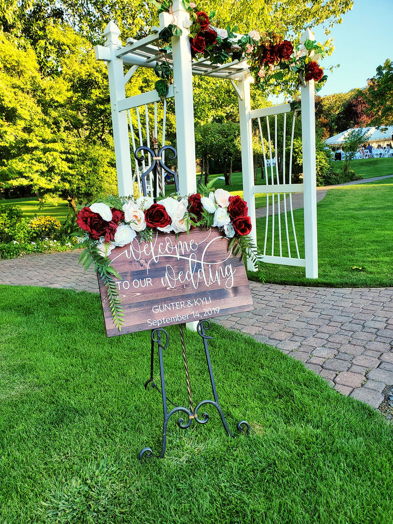 Wood Wedding Welcome Sign