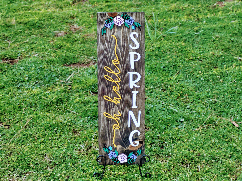 3D Wood Spring Sign