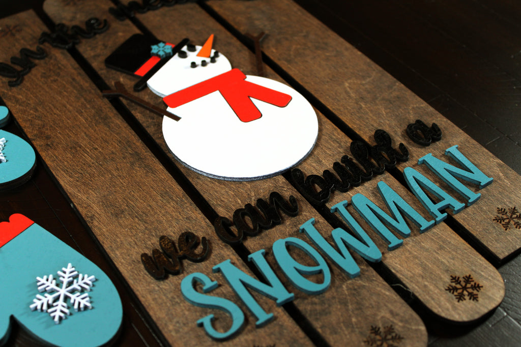 Snowman Sled Sign