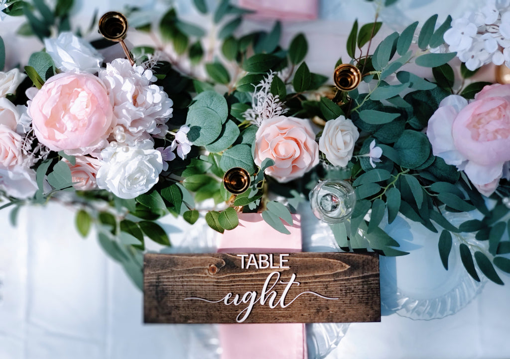 3D Wedding or party table numbers made from wood