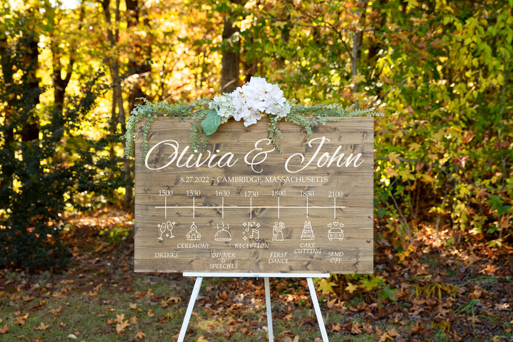 Wedding Timeline Sign